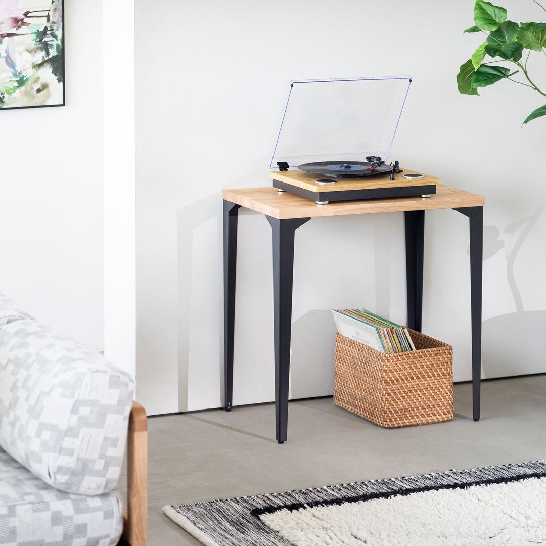 THE TABLE / コンパクトデスク ラバーウッド ナチュラル × Black Steel