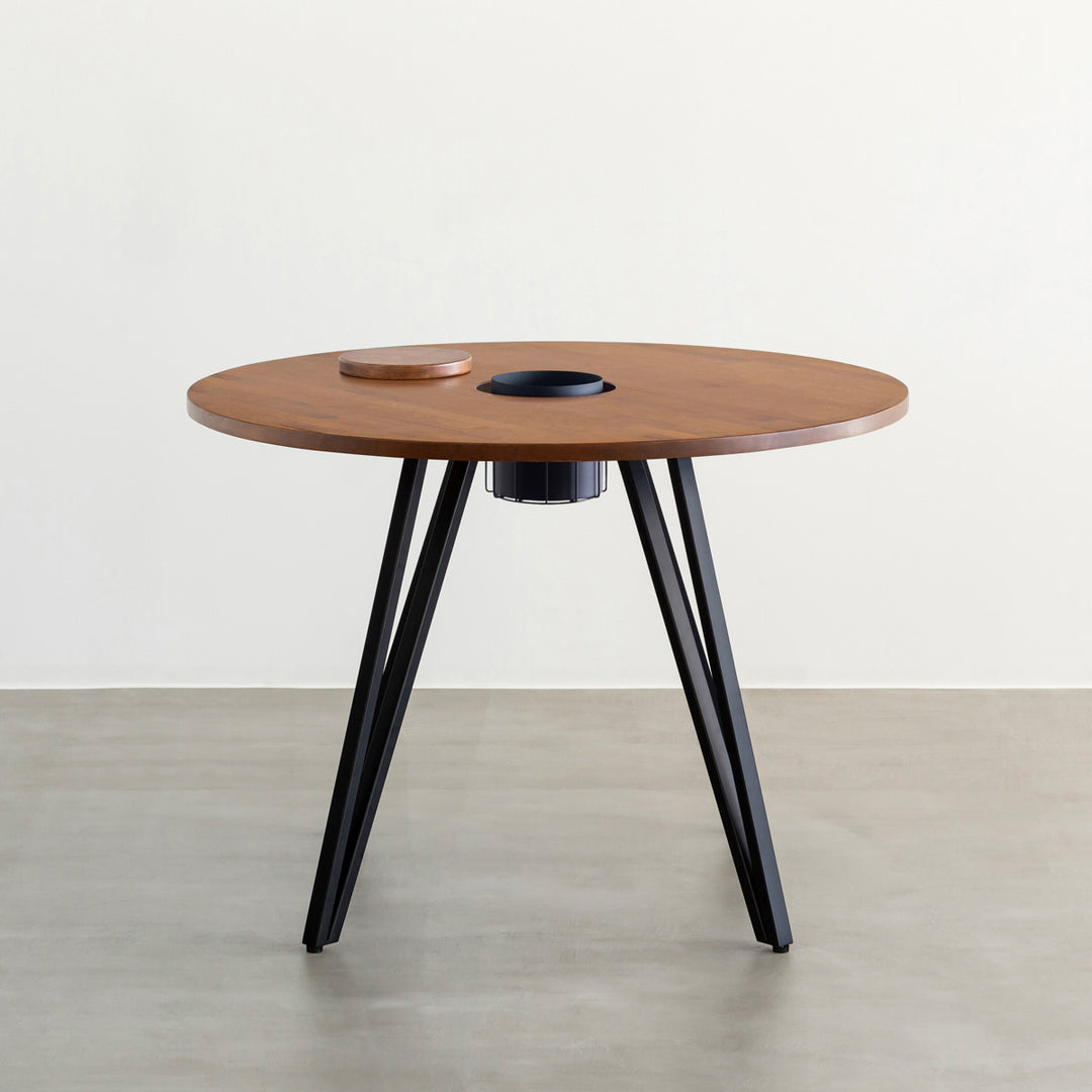 THE CAFE TABLE / ラバーウッド Black Steel トライアングル 4pin