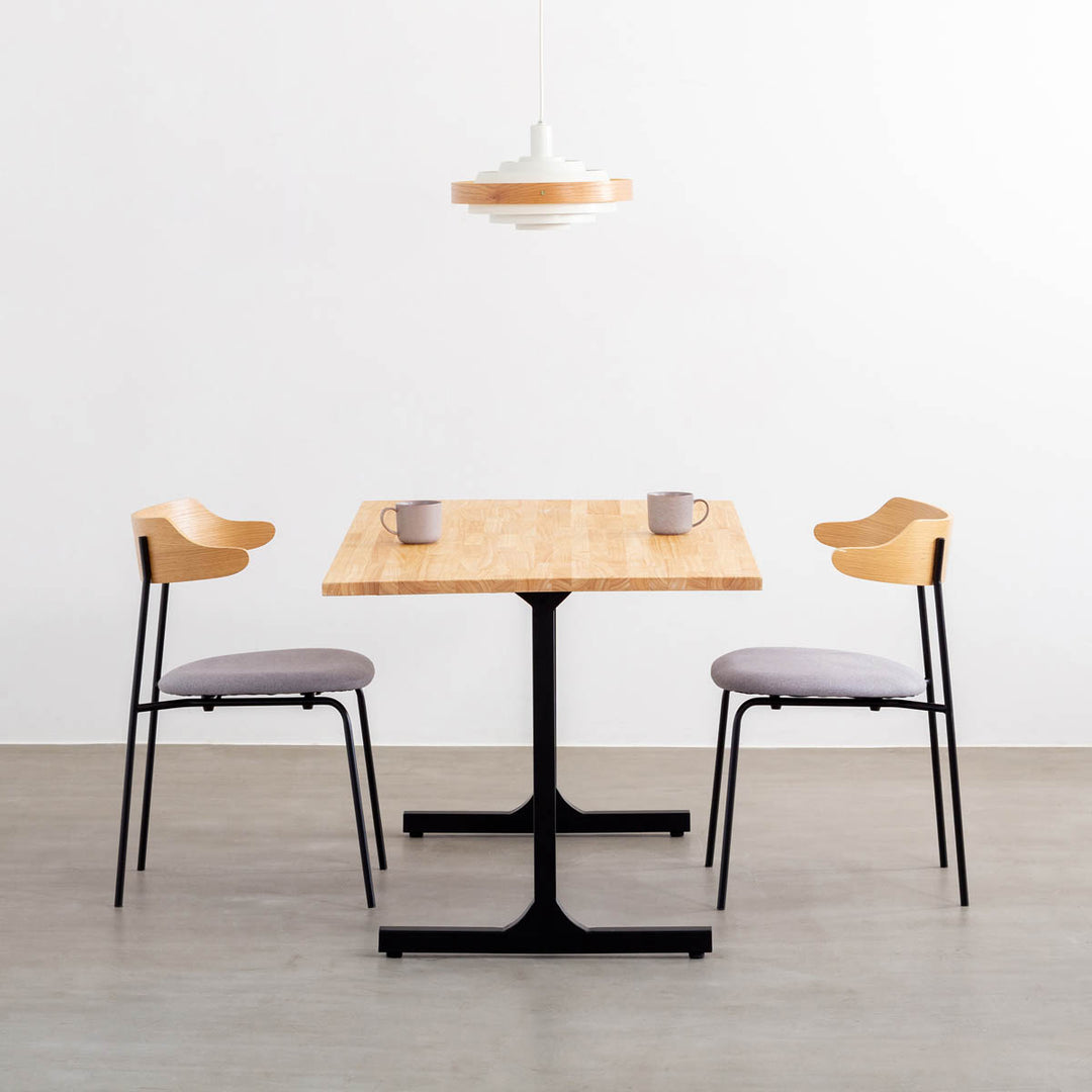 THE TABLE / ラバーウッド ナチュラル × Black Steel – KANADEMONO