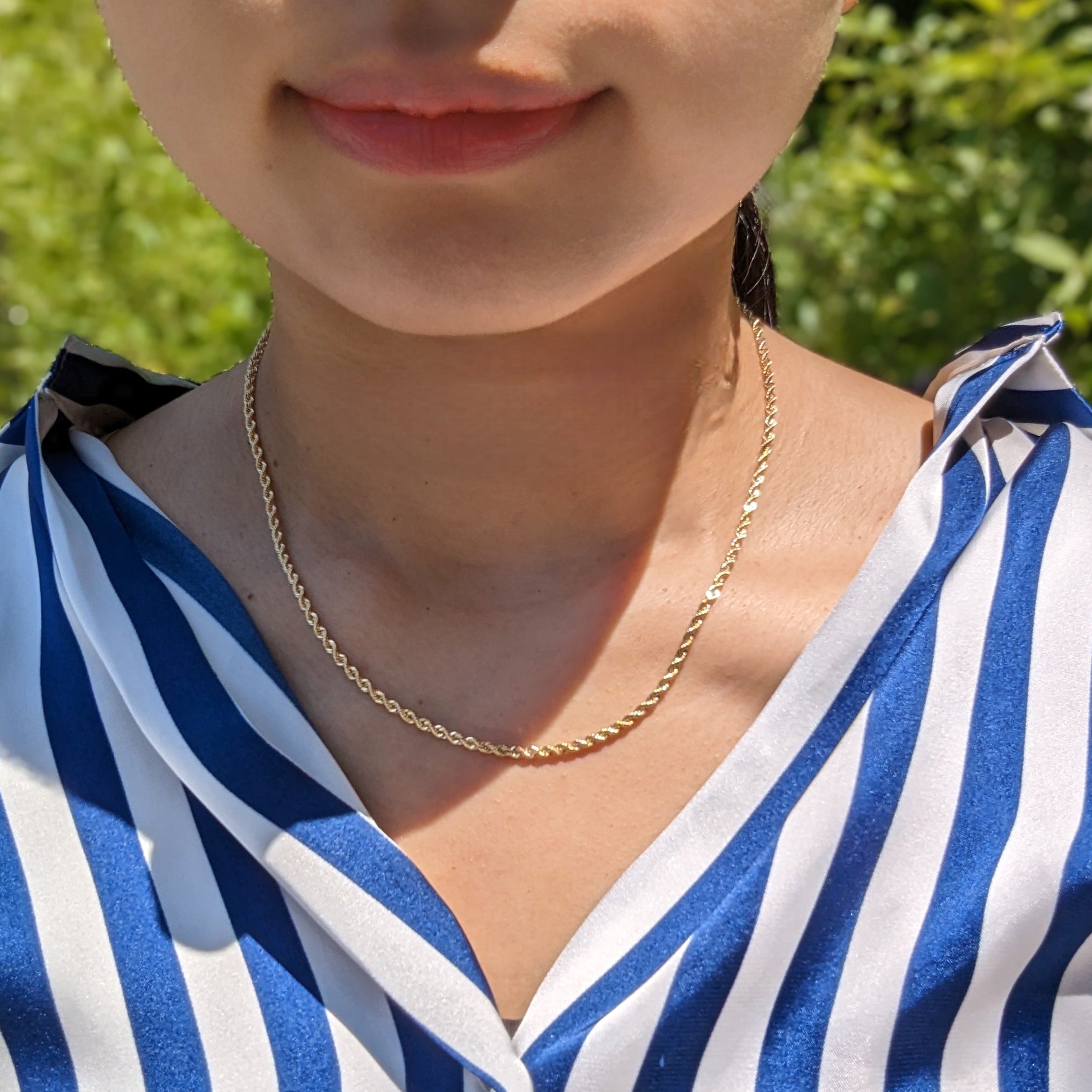 ゴールドチェーンネックレス 18金 【ロープ】 – KAORI WONG