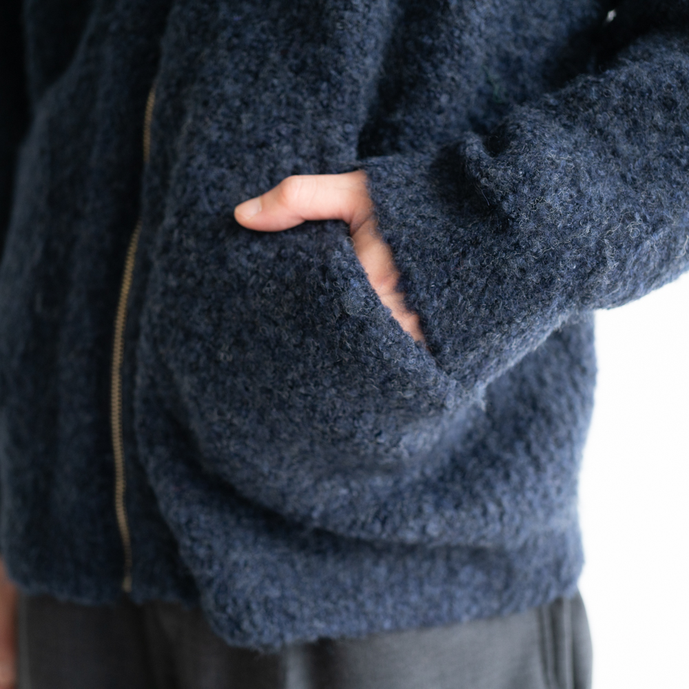 OLD JOE / BOUCLE ALPAKA ZIP CARDIGAN / kaddish