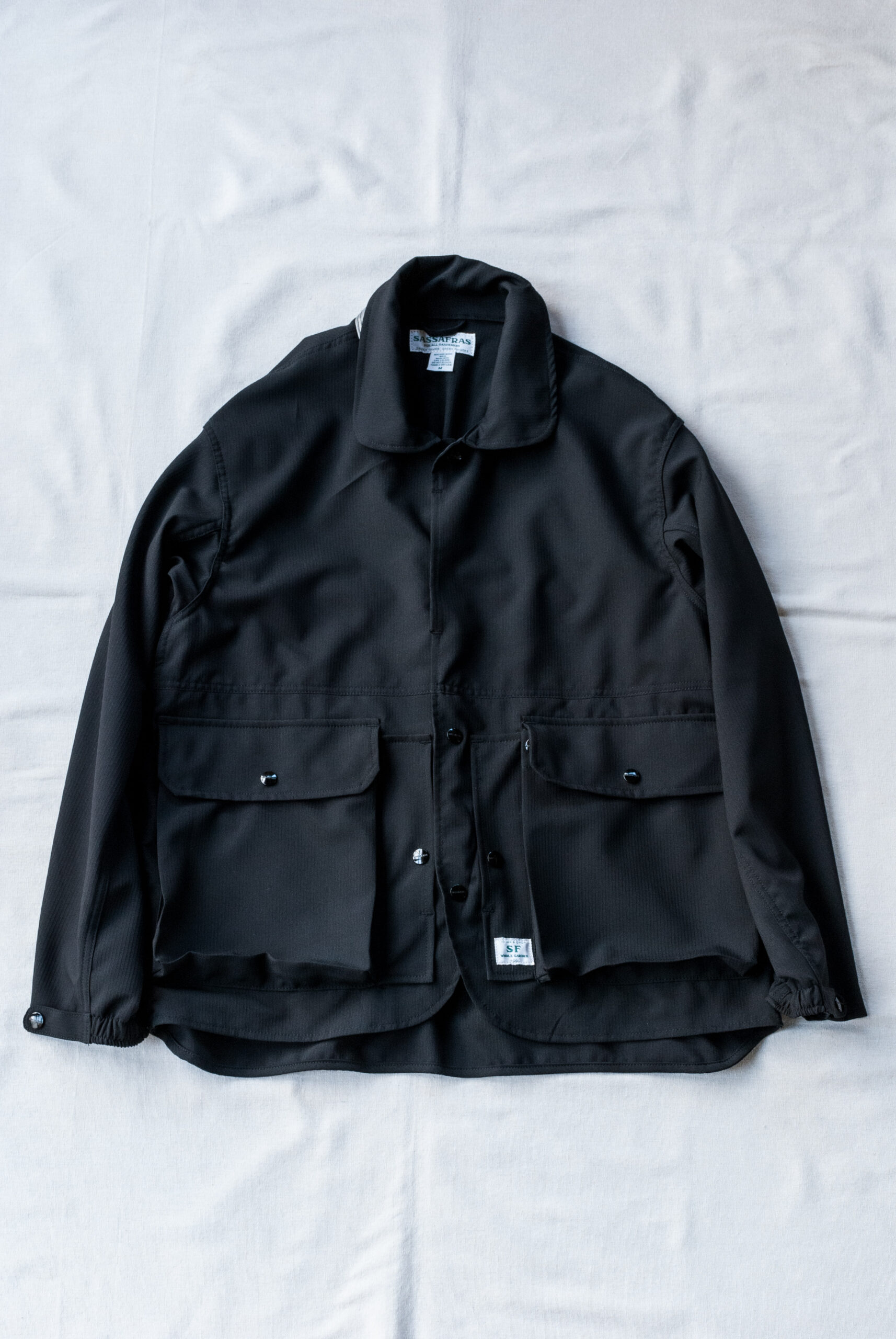 SASSAFRAS Cultivator Jacket Wool Like Tropical Black | kado〔カド
