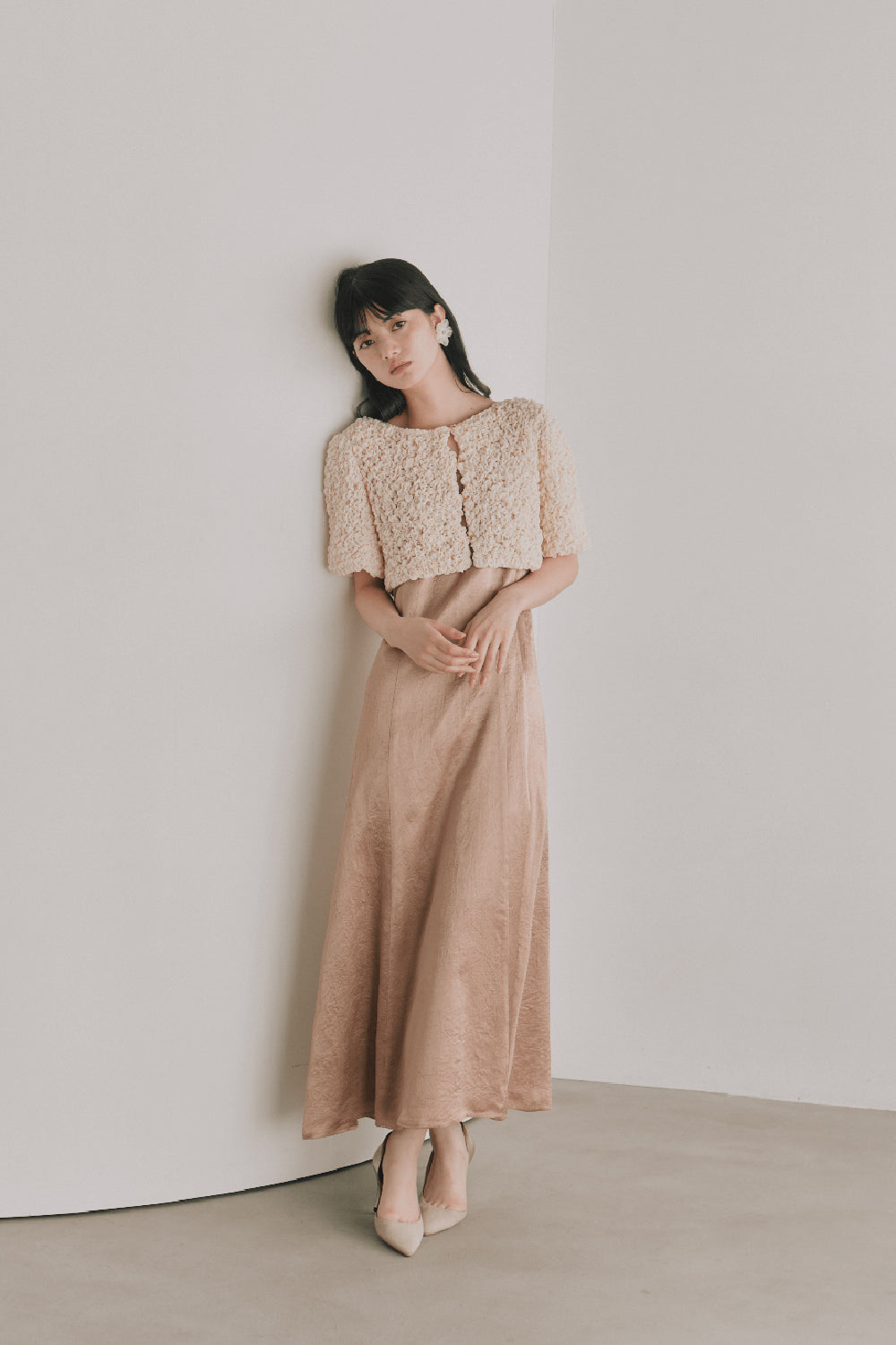 kaene公式オンラインストア シャーリングシフォンブラウスセットドレス