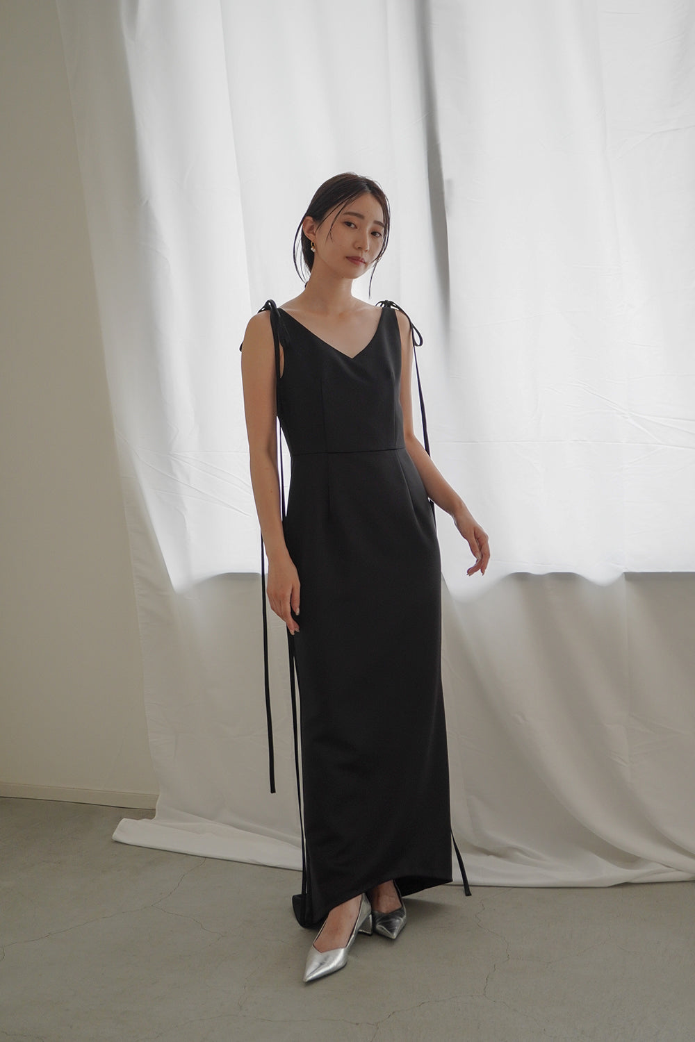 kaene公式オンラインストア サテンリボンドレス / 100855 ホワイト