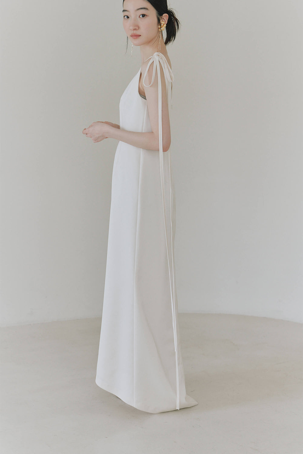 kaene公式オンラインストア サテンリボンドレス / 100855 ホワイト