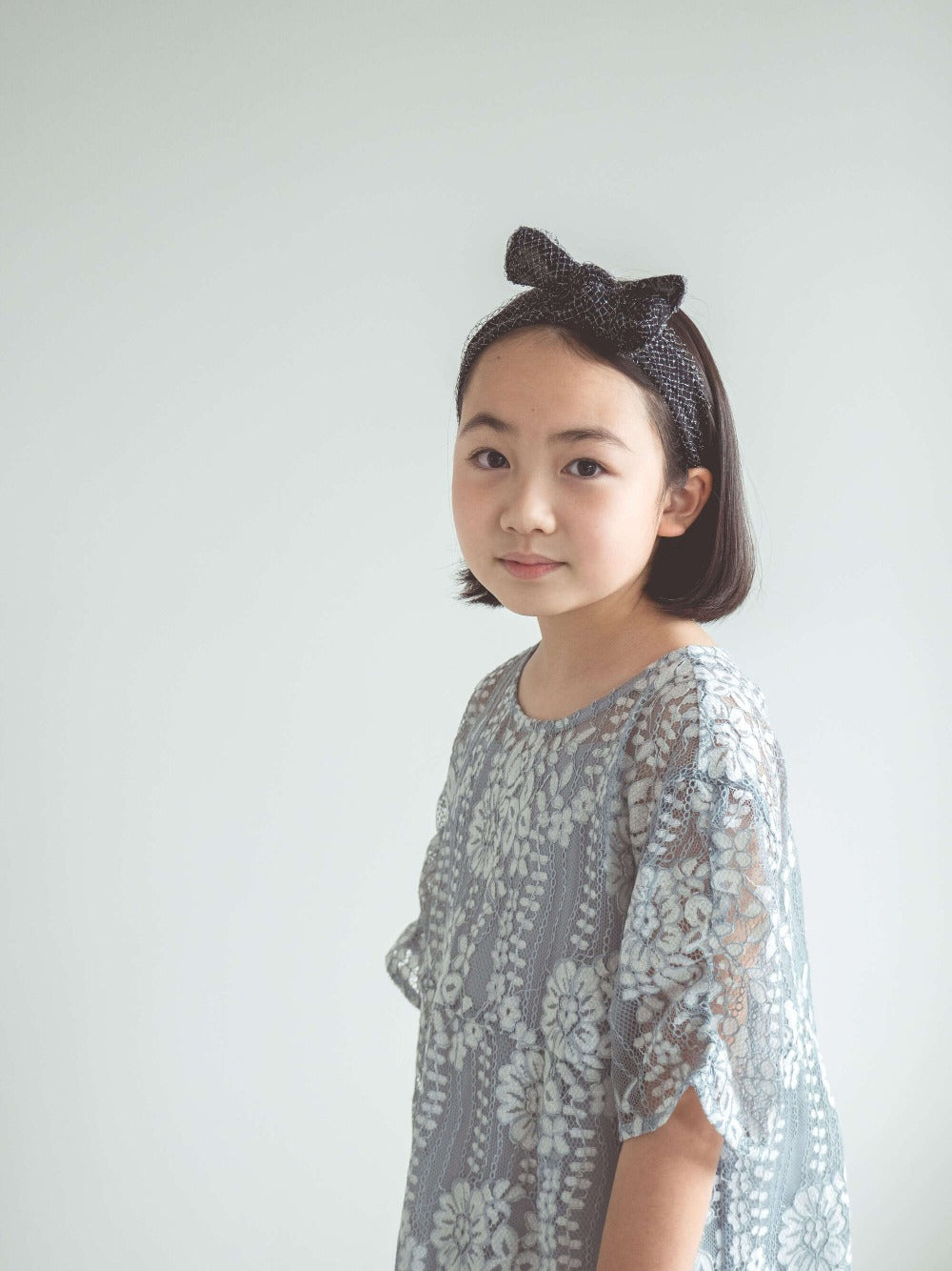 kaene公式オンラインストア (KIDS)配色レースエプロンワンピース