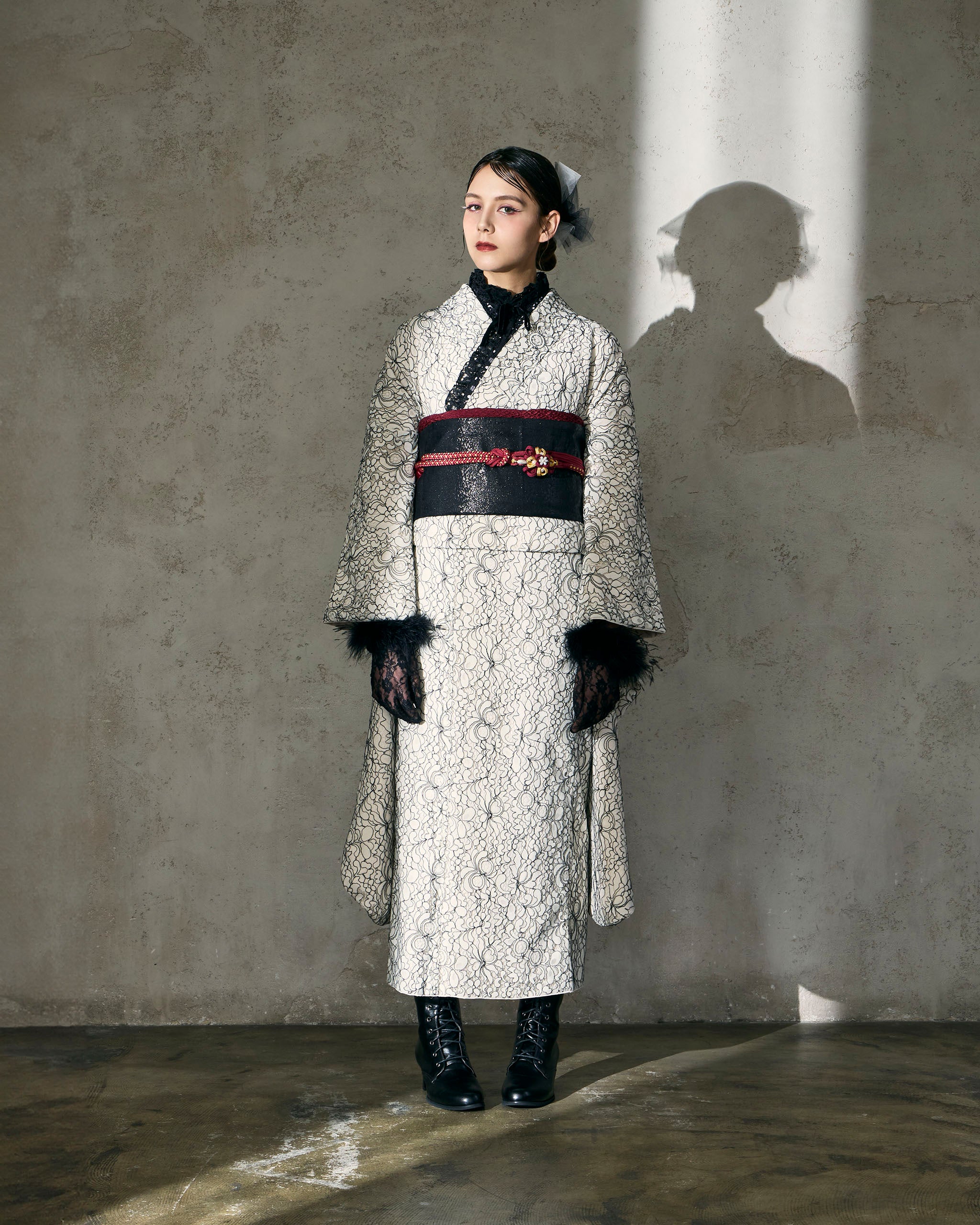 受注生産品】 ～夢幻～レース振袖 袋帯セット または 袴セット ※納期約