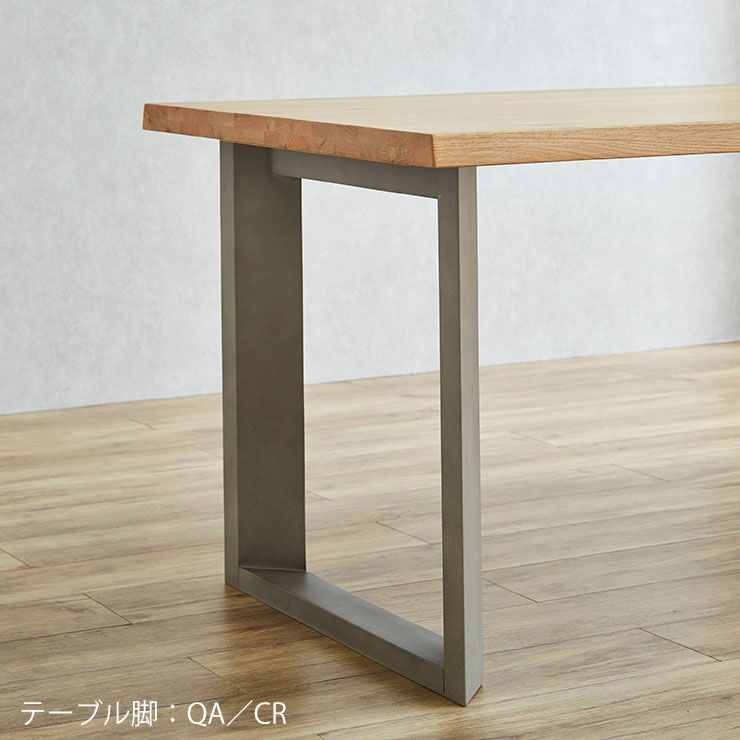 テーブル単品 幅160cm 無垢材継ぎ継ぎ一枚風テーブル 耳付き オーク