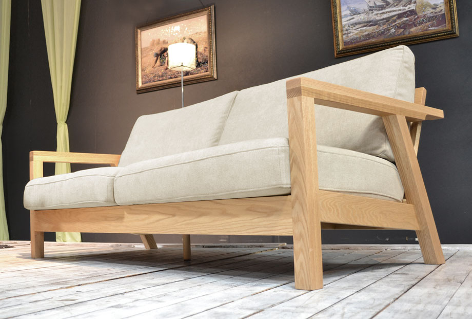 Chene（シェヌ）ウッドフレームソファー2.5人掛（幅170cm×奥行83cm