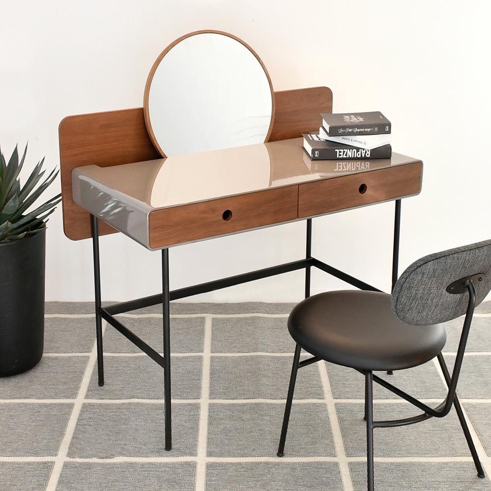 ラウンドミラードレッシングテーブル 家具の製造・販売 友安製作所