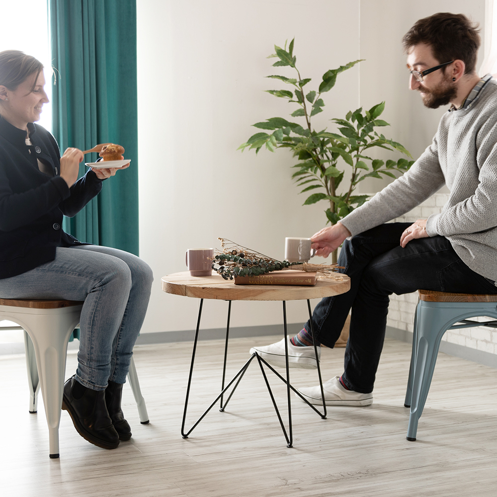 アイアンフレームラウンドコーヒーテーブル sui 家具の製造・販売 友安