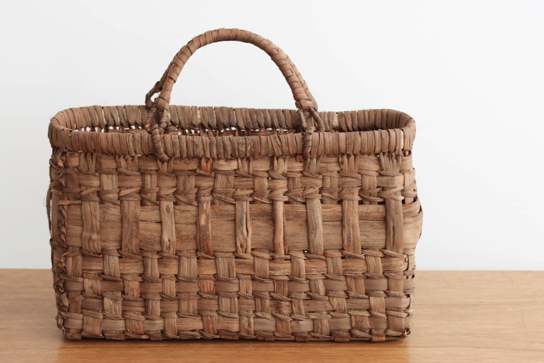 秋田 やまぶどう 手提げ (市松編み)