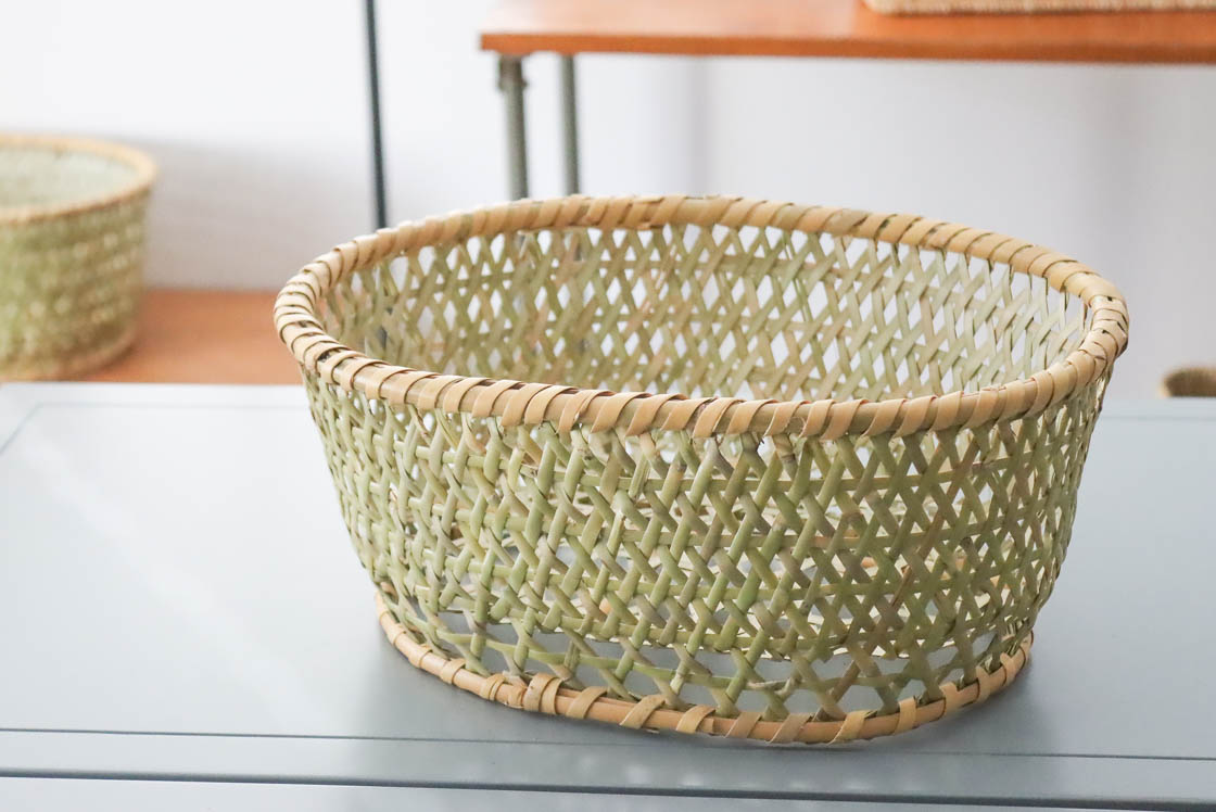 長野 根曲竹 茶碗かご (大)