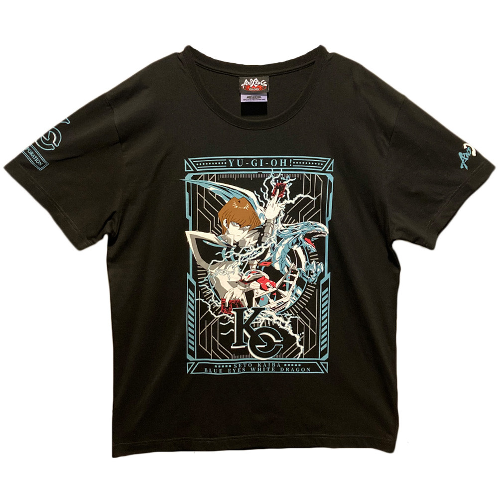ANI XROSS 遊☆戯☆王デュエルモンスターズ Tシャツ (缶バッジ付き) 海