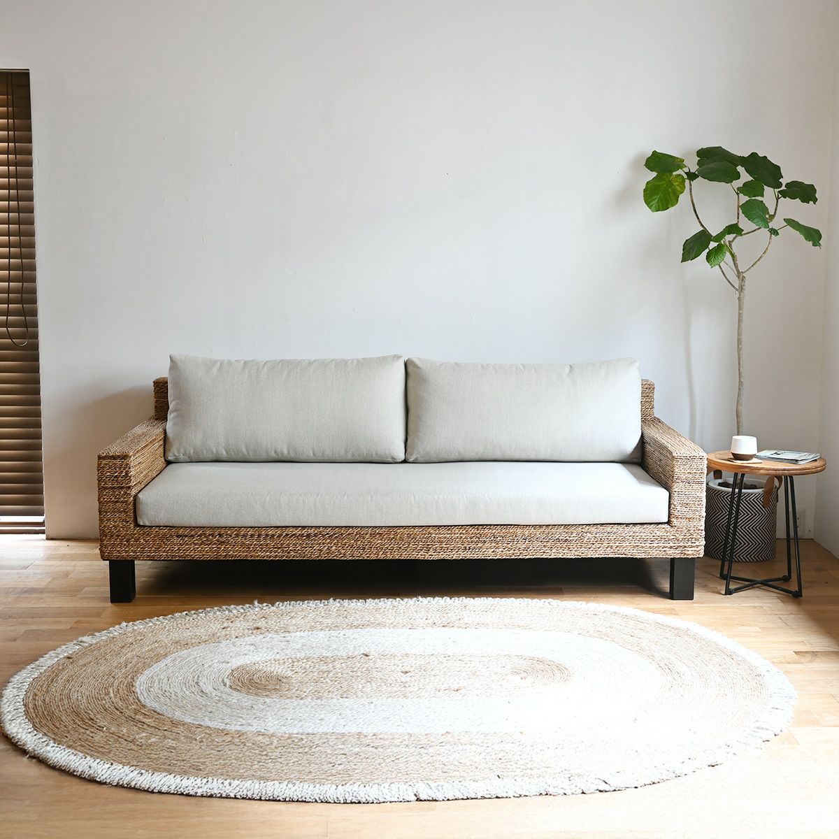 カジャ KAJA ソファ 3人掛け バリリゾート アジアンテイスト美品値段