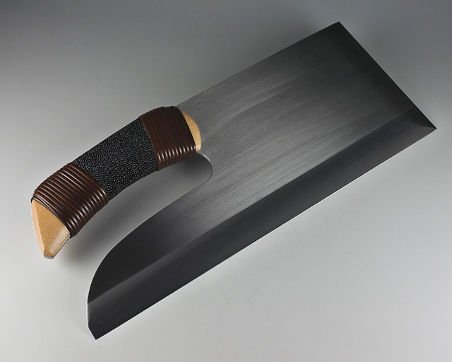 おすすめ蕎麦切包丁！白二鋼 刃渡33cm 鮫皮巻 | 和食器と庖丁かっぱ橋