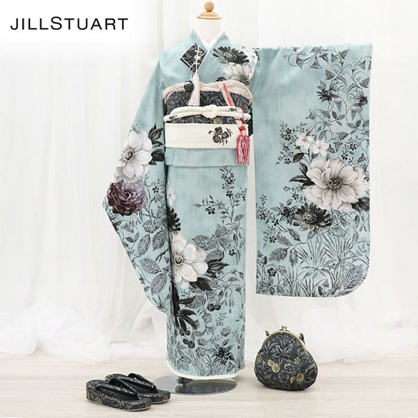 七五三着物レンタル／《JILLSTUART》水色地にクチナシとチョコレート