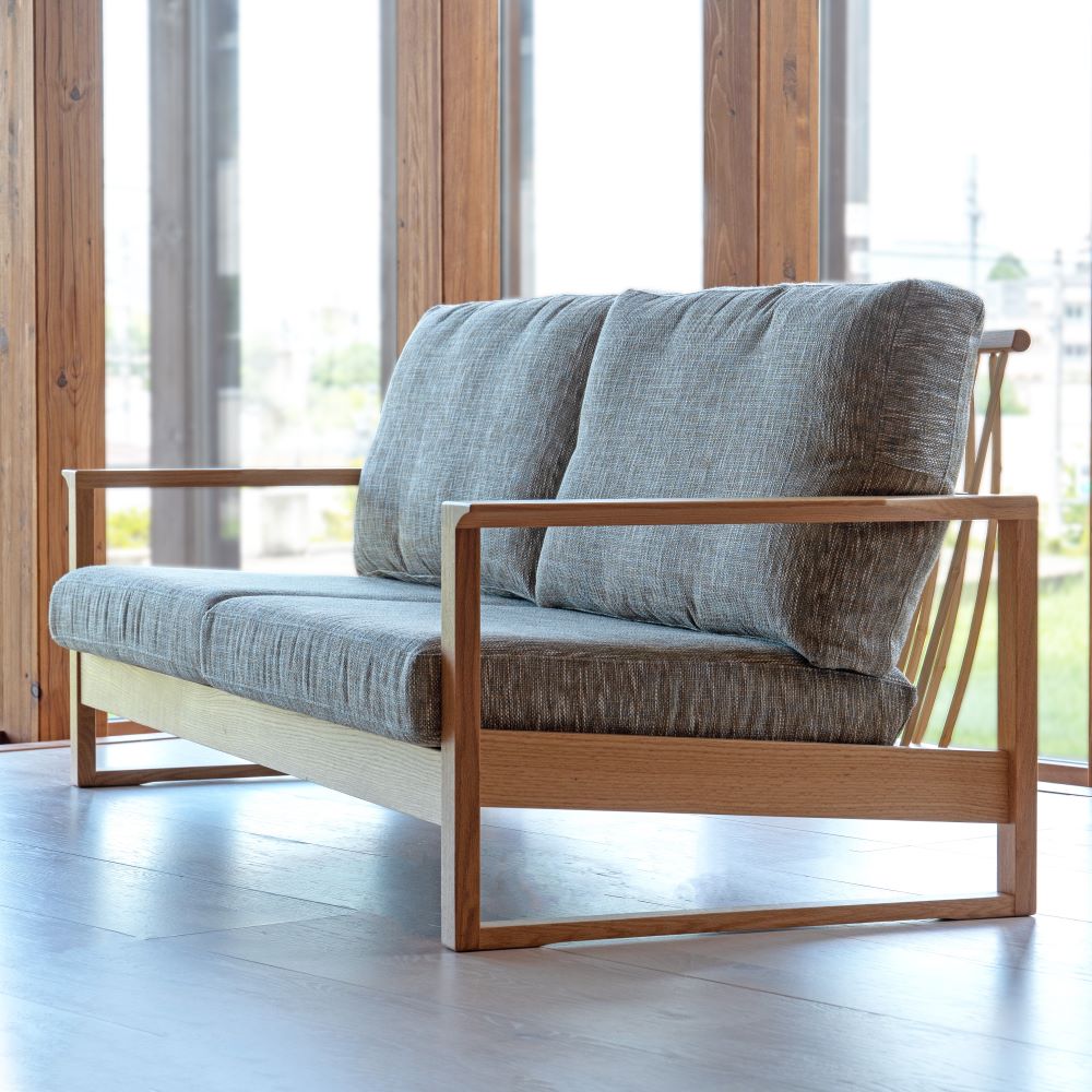 月華 3人掛けソファ GLS53(NP色) – 柏木工株式会社オンラインストア