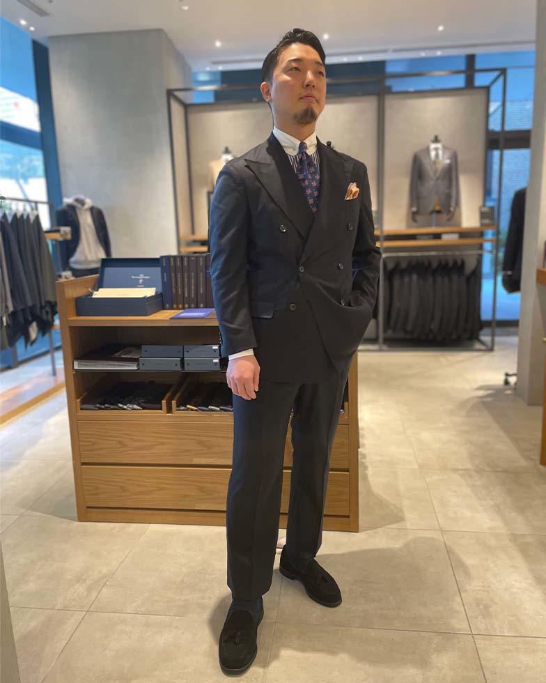 ロロピアーナ ネイビースーツ 虎ノ門ヒルズ店 神長大輔 | オーダー