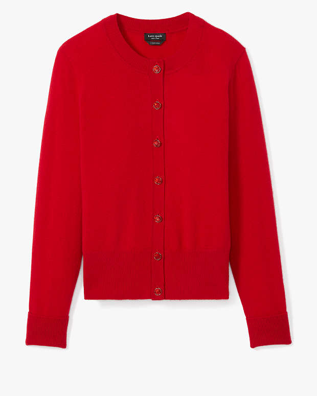 Cashmere Crewneck Cardigan | Kate Spade Outlet
