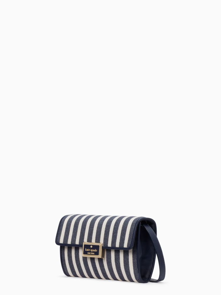 リーガン ストライプ キャンバス ウォレット クロスボディ | 財布小物