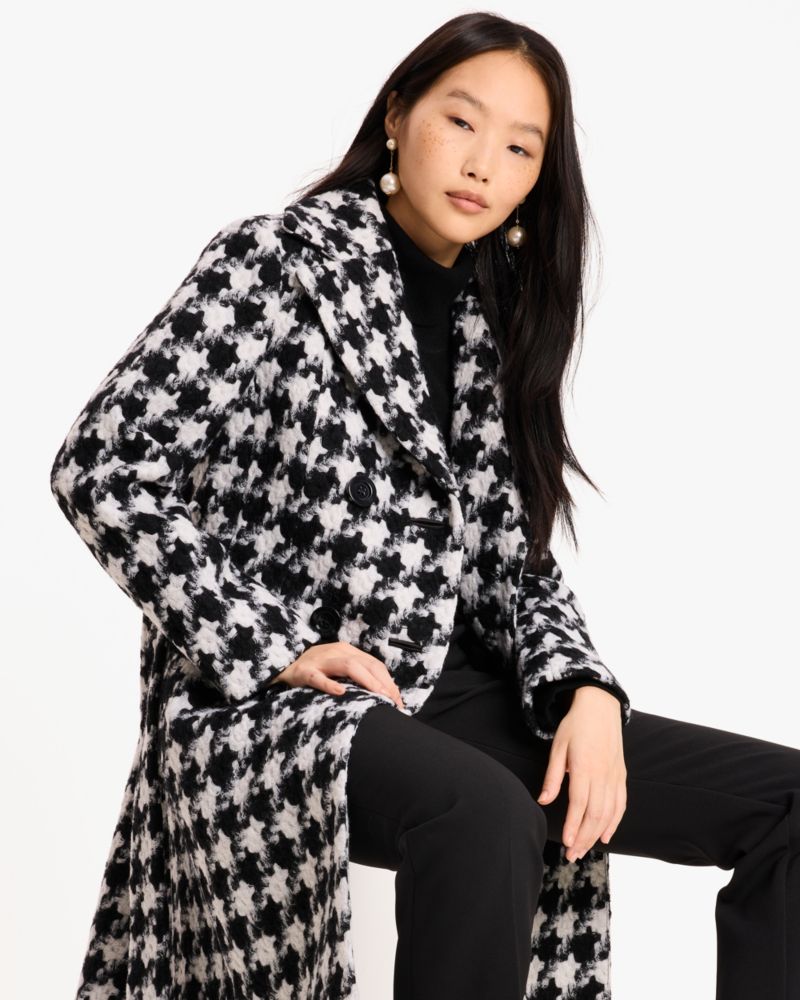 ハウンドトゥース ウール コート | アウター | ケイト・スペード