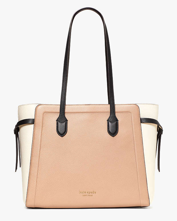 ノット カラーブロック ぺブル レザー ラージ トート | トートバッグ