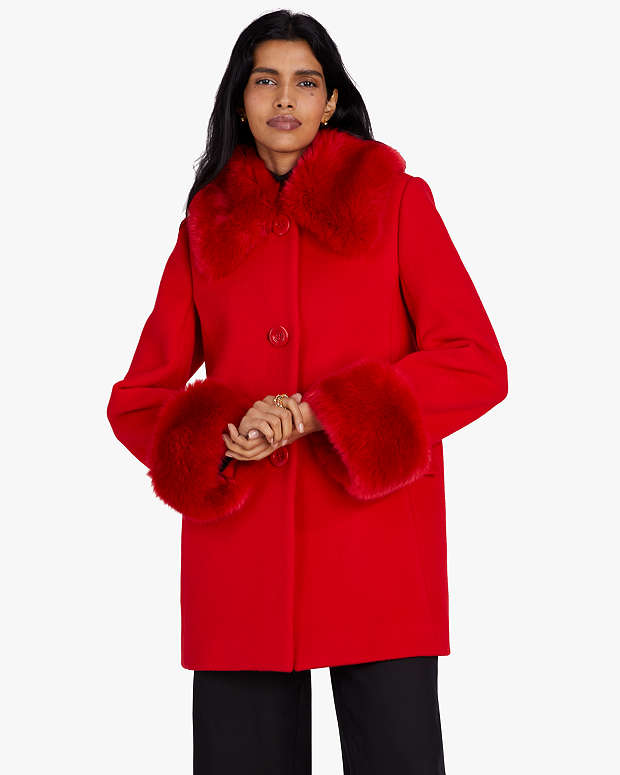 フォウ ファー トリム アニータ コート | ウェア | ケイト・スペード