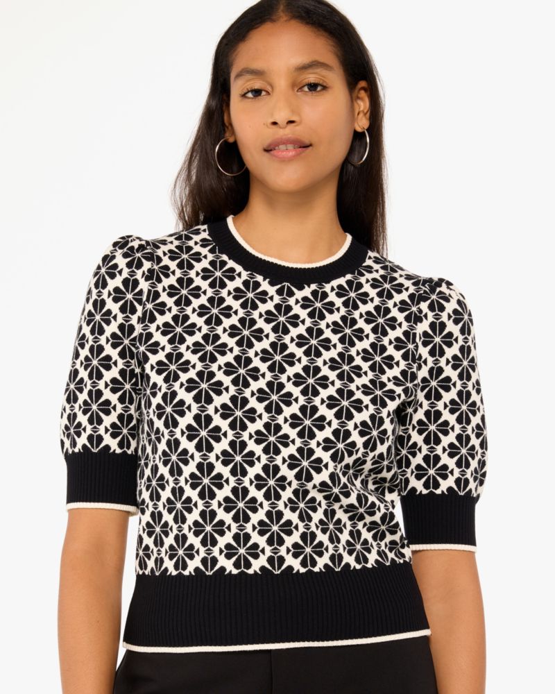 Spade Flower Puff Sleeve Sweater | Kate Spade Outlet