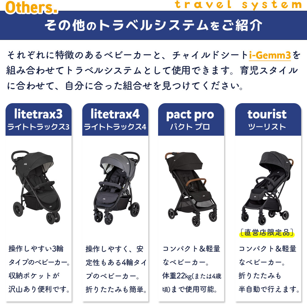 Joie トラベルシステム 瞬間2秒でおりたたみ！ 3輪ベビーカー『ライト