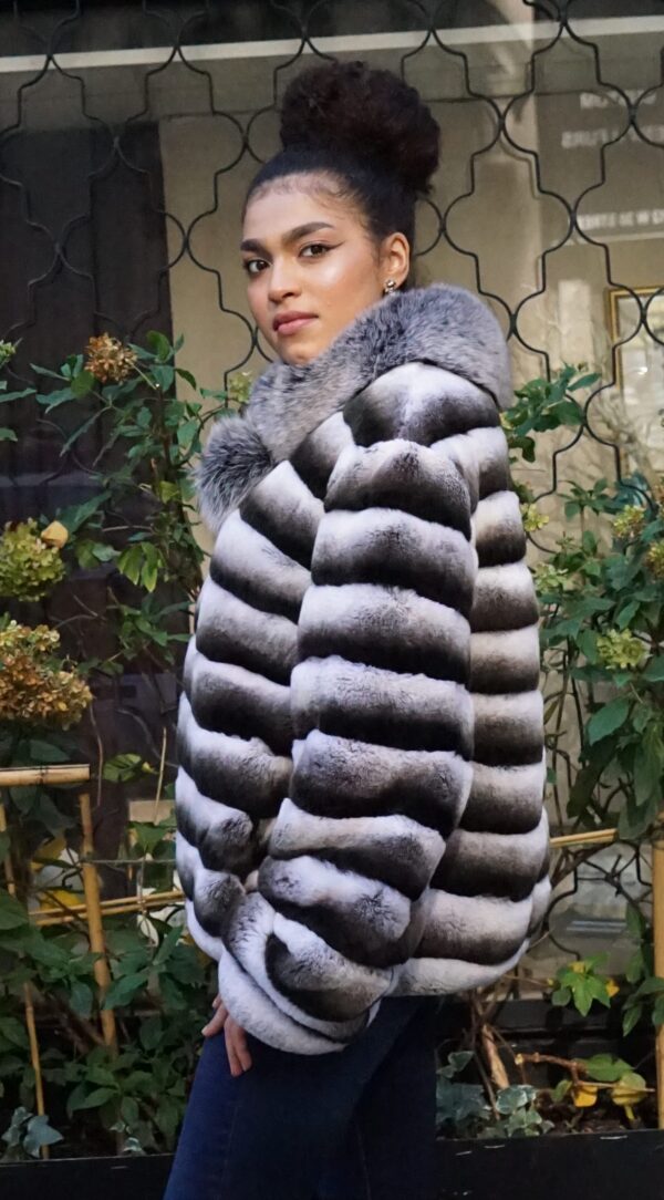 Chinchilla Dyed Rex Rabbit Jacket 47474 – MARC KAUFMAN FURS