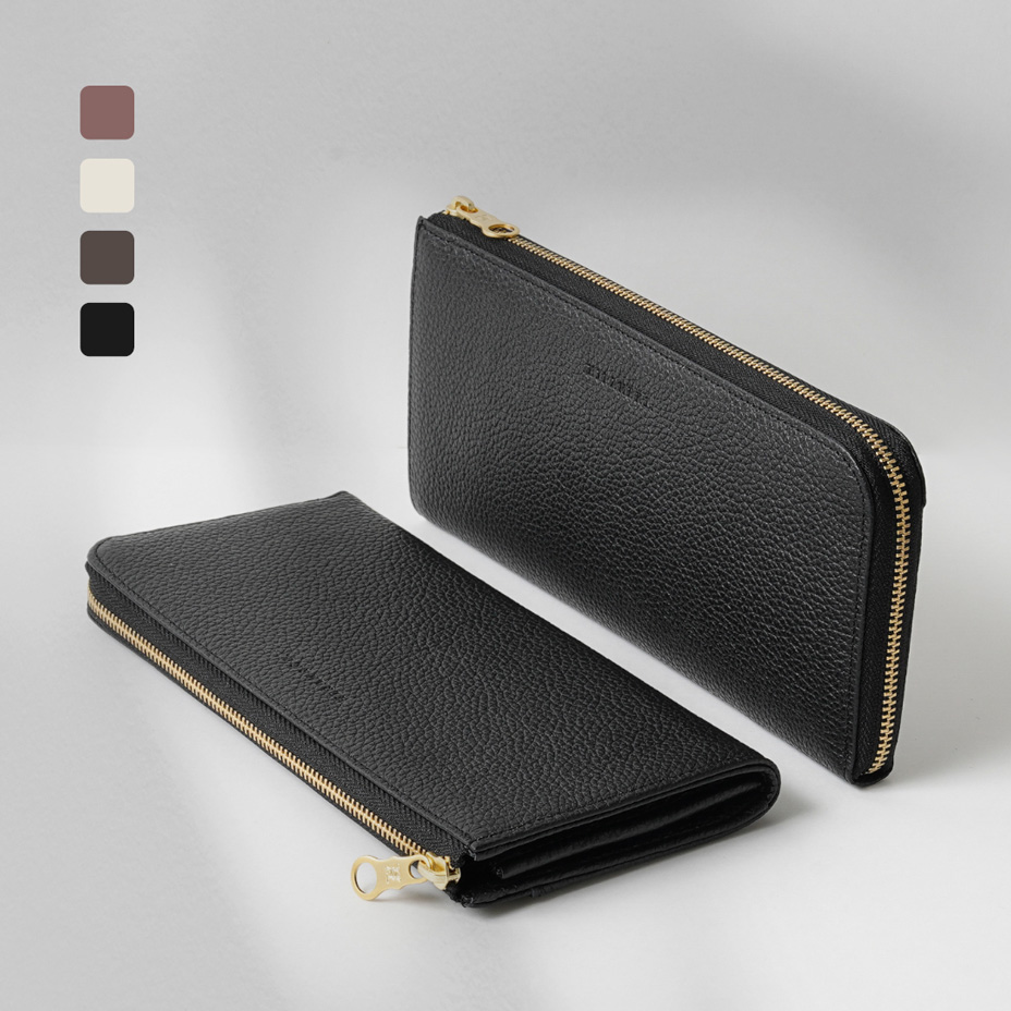 高級感のあるシュリンクレザー】L字ファスナー長財布｜HIRAMEKI.