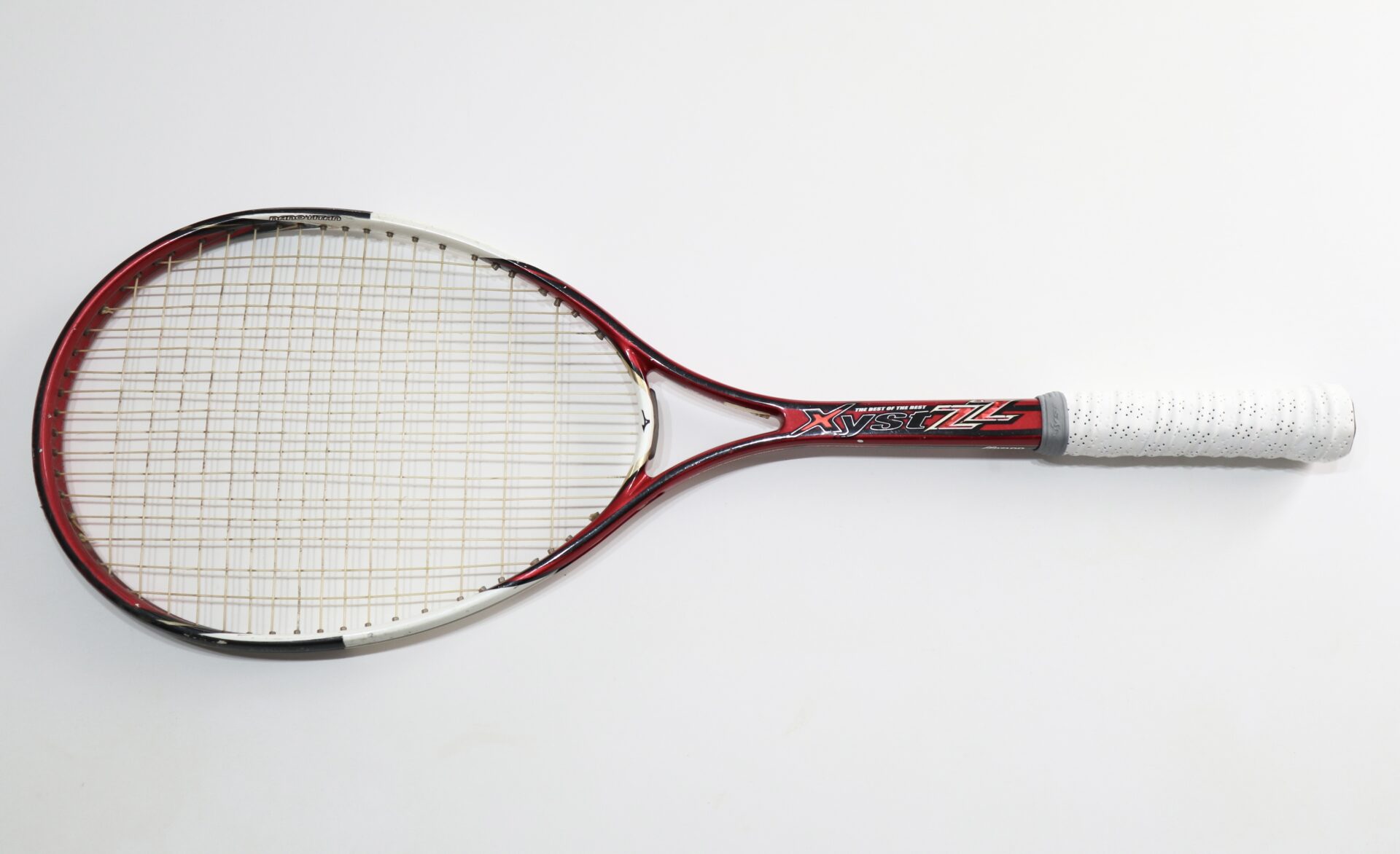 昔懐かし「ミズノ・Xyst（ジスト）ZZ」ソフトテニスラケットを使用