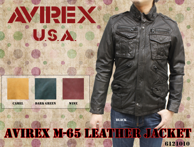 AVIREX ジャケット AVIREX メンズ・M-65 レザージャケット6121010