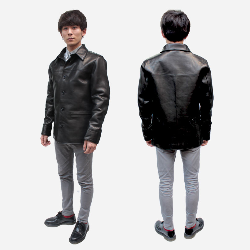 Y2LEATHER 日本製 レザージャケット メンズ エコホース カーコート