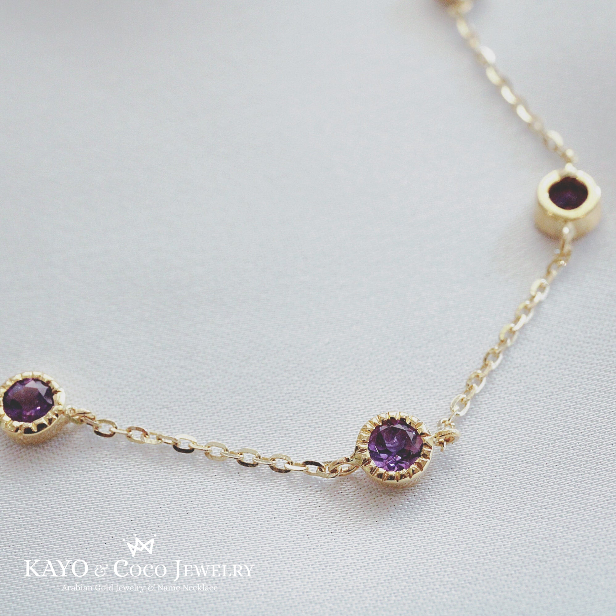 アメジストブレスレット 18K – KAYO & Coco Jewelry