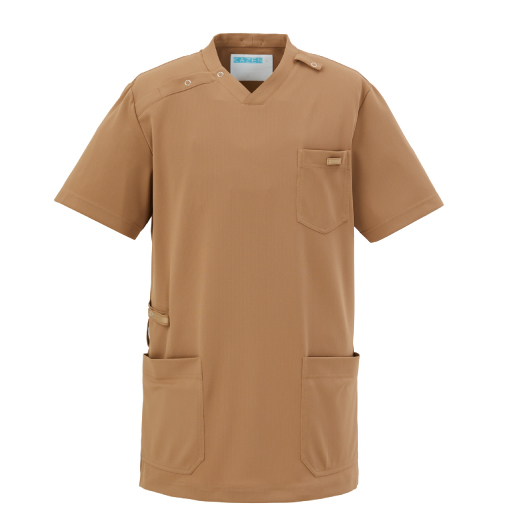 KZN714スクラブ半袖（男女兼用）(カカオブラウン/SS)｜KAZEN公式