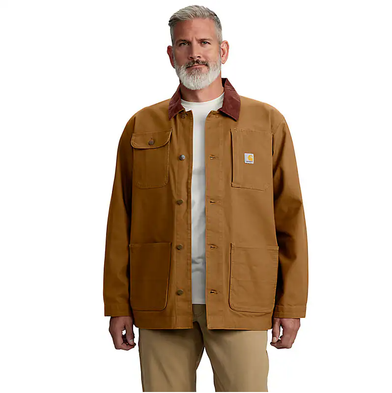 Men's Rugged Flex Duck Chore Coat | Carhartt Brown — Kenco Outfitters