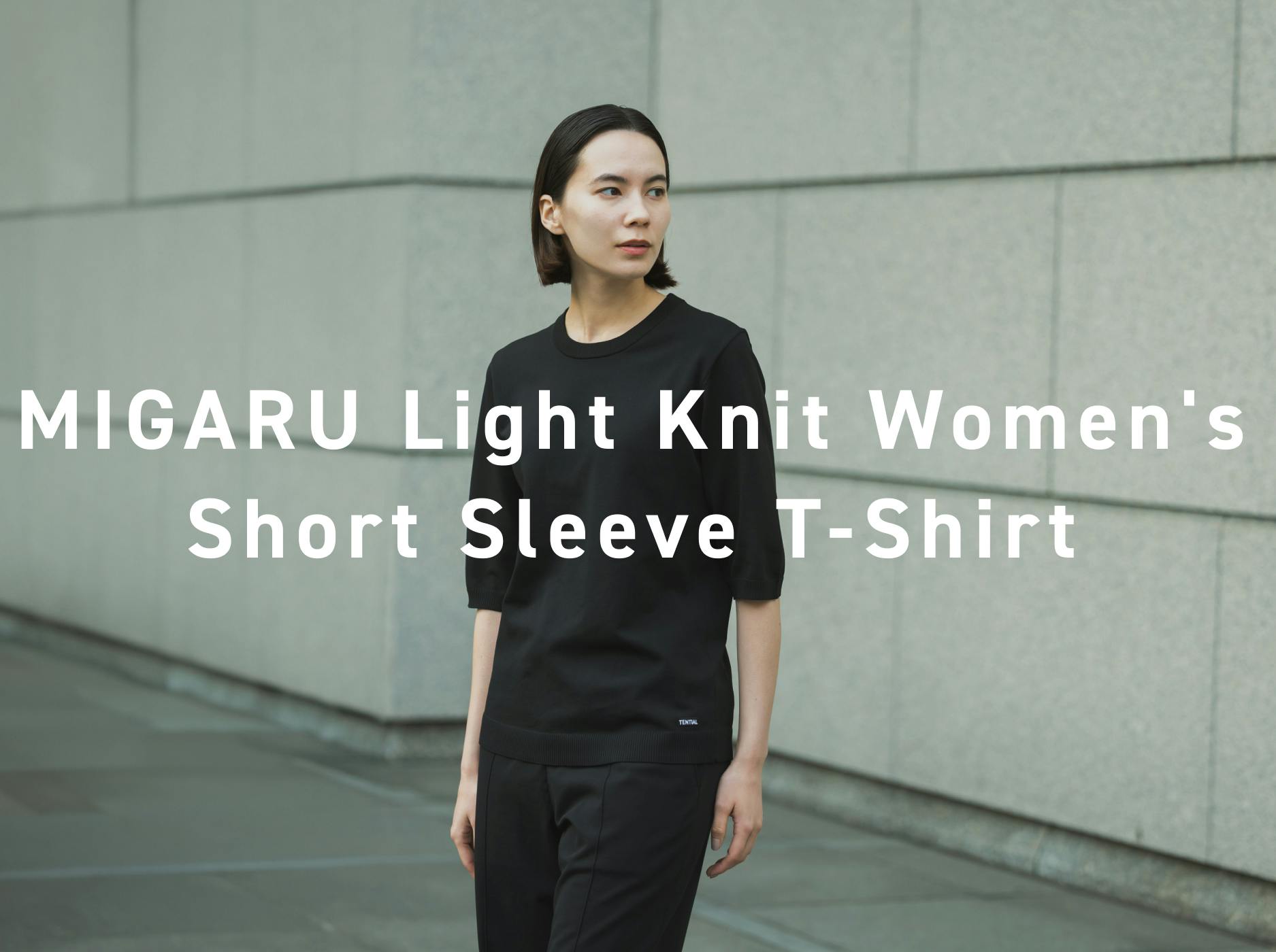 MIGARU Light Knit Women's Short Sleeve T-Shirt / 上下セット（半袖