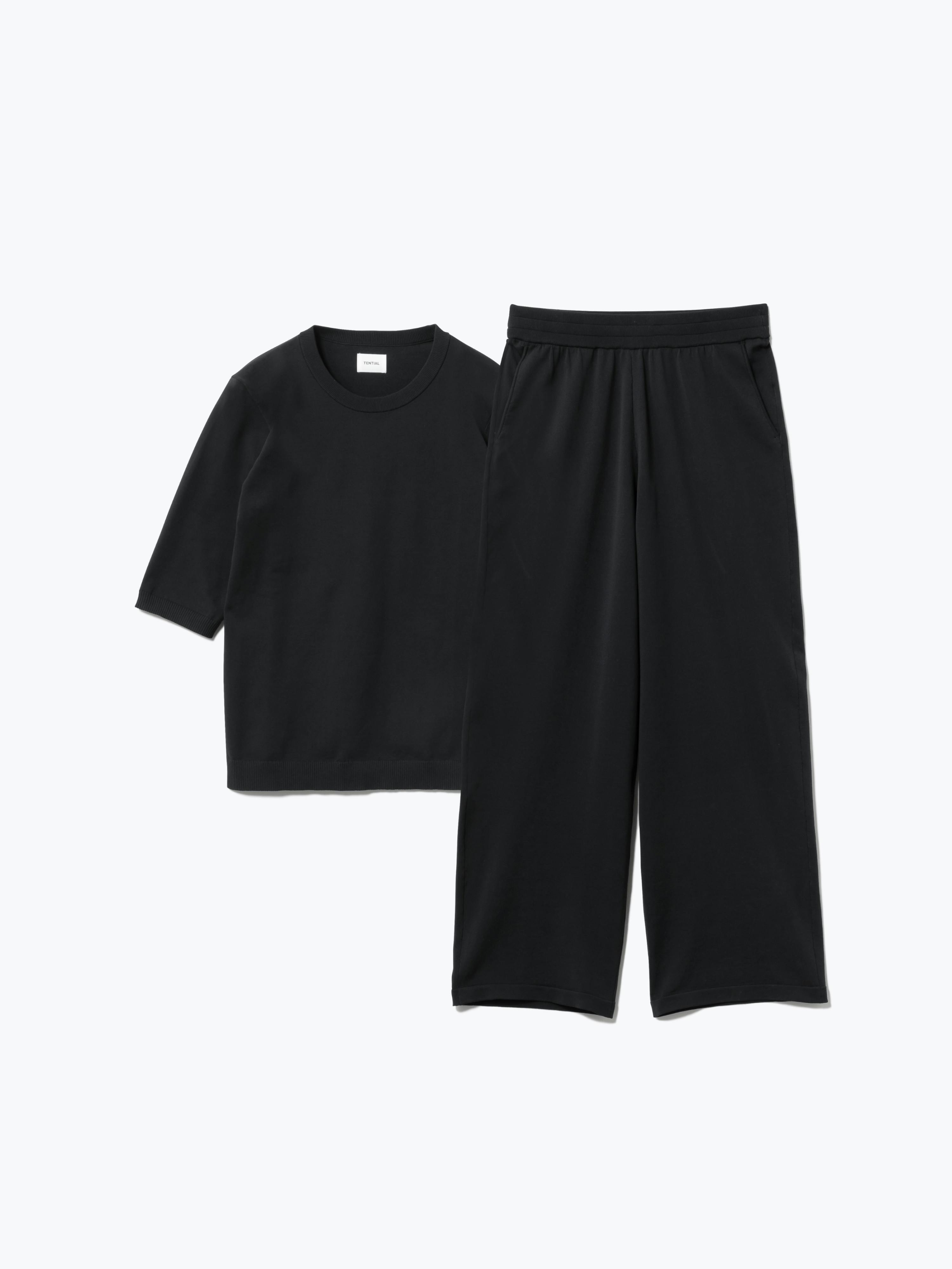 MIGARU Light Knit Women's Short Sleeve T-Shirt / 上下セット（半袖