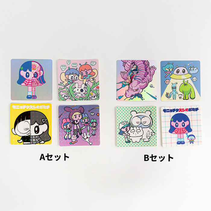 ステッカーくじ4種 Bセット / すしお×モニョチタポミチ