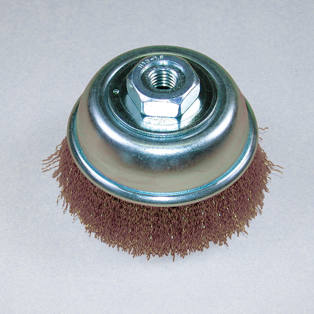 BMC-75-真鍮カップブラシ 75xM10xP1．5 真鍮｜研磨ポイント.com