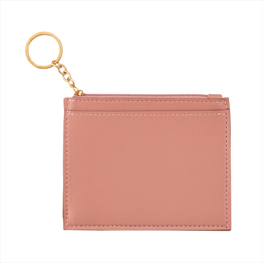 キーリング付きフラグメントケース（ピンク）｜ノベルティ・販促品