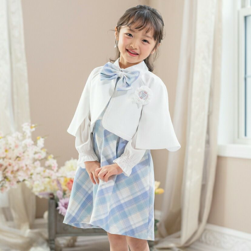 送料無料【入学準備セール】卒園 女の子スーツ 小学校入学式 ケープ