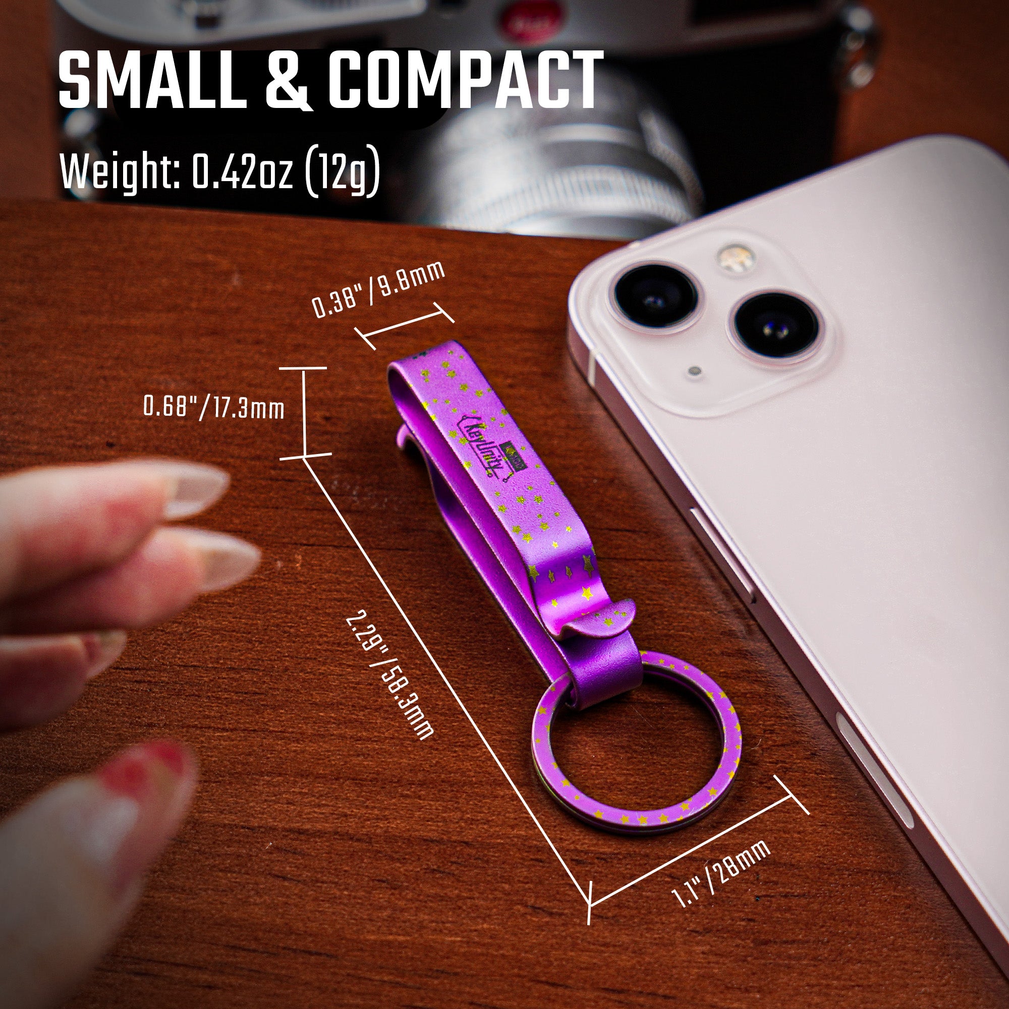 KeyUnity KM00 Titanium Decoration Clip Double Side Keychain Hook