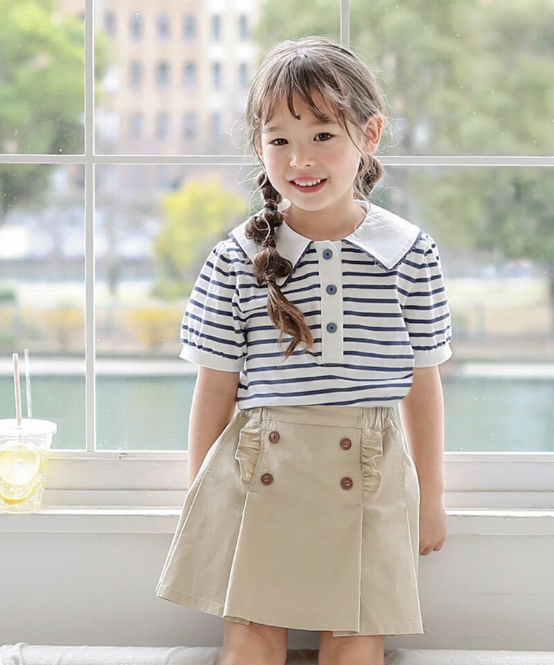 yukiemonn ベージュ フリル付きポケット キュロット yukiemonn