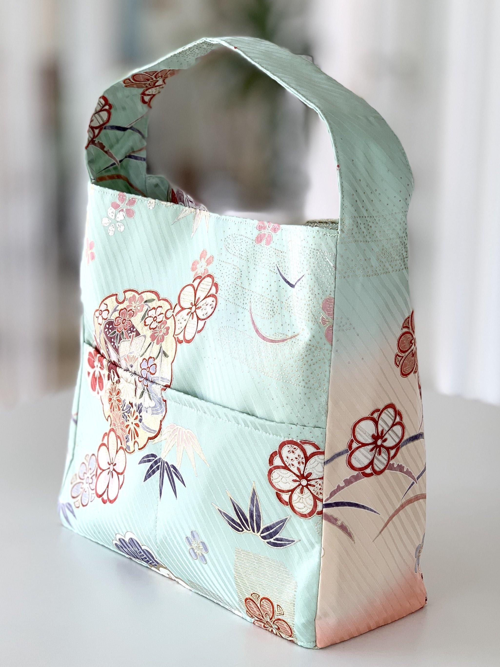 着物BAG 手提げバッグ KB100003｜正絹着物をリメイク -ONLY ONEを