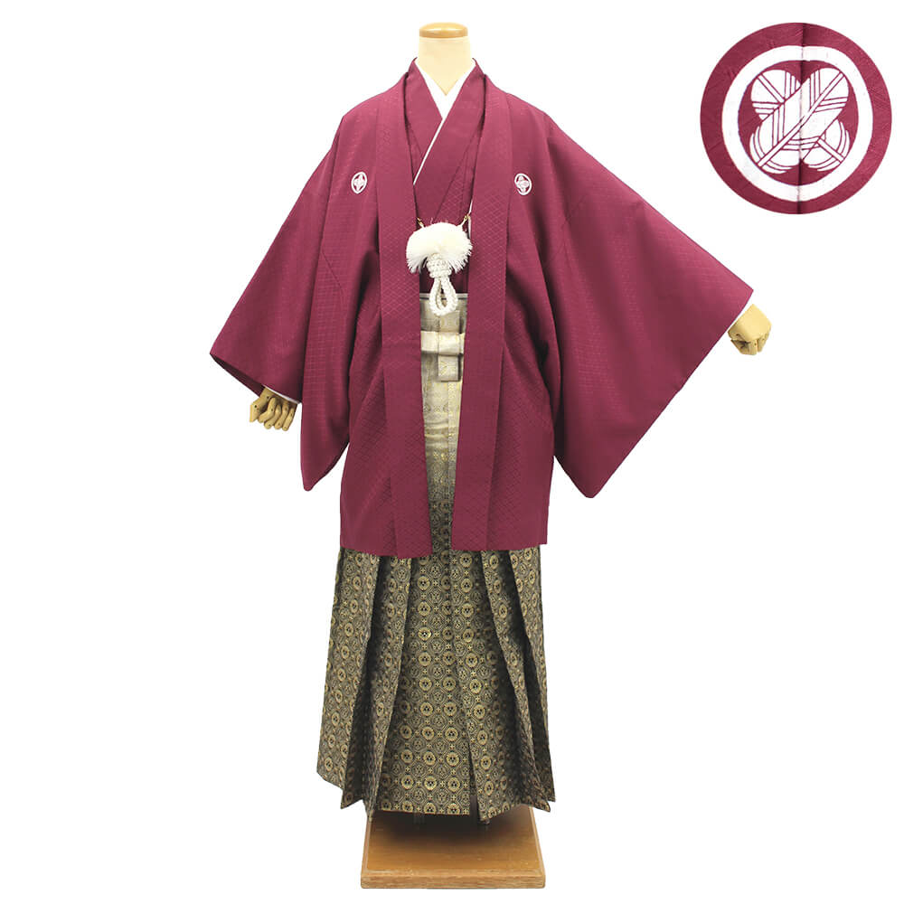 メンズ着物レンタル｜紋付き羽織袴｜黒｜7174-00027｜男着物レンタル