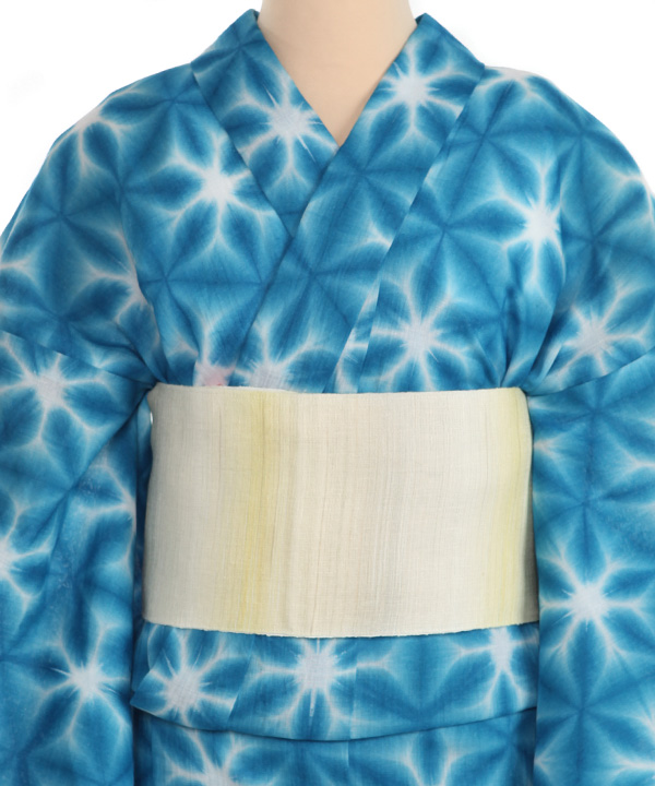 浴衣レンタル｜藤井絞 雪花six｜Y0005｜L｜宅配着物レンタル｜きもの