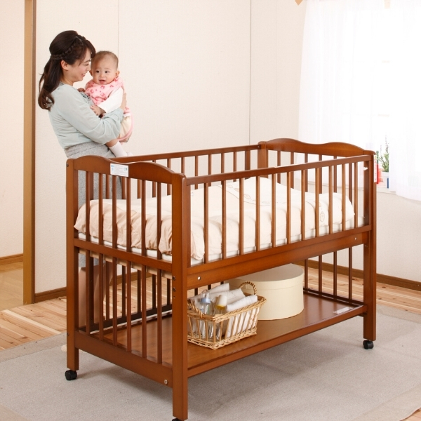 アン (ライトオーク色) キンタロー ベビーベッド 日本製※入荷は未定に
